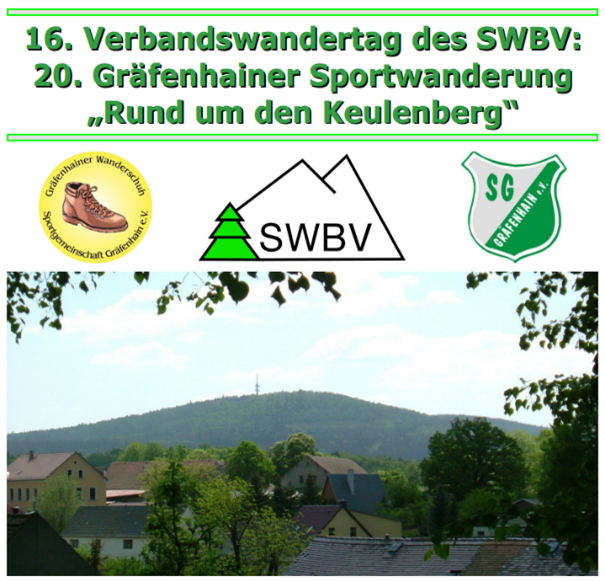 Verbandswandertag des SWBV - 20. Gräfenhainer Sportwanderung „Rund um den Keulenberg“